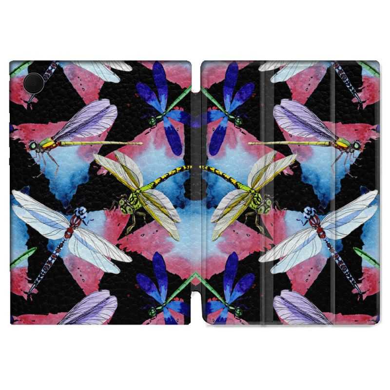 Housse Smart Cover Pour Samsung Galaxy Tab A8 (2022) 10.5 Animal Libellule