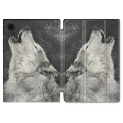 Housse Smart Cover Pour Samsung Galaxy Tab A8 (2022) 10.5 Animal Loup Hurlement