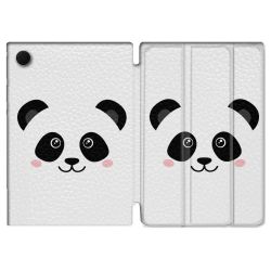 Housse Smart Cover Pour Samsung Galaxy Tab A8 (2022) 10.5 Animal Panda Blanc