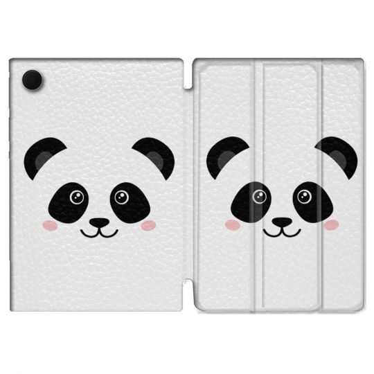Housse Smart Cover Pour Samsung Galaxy Tab A8 (2022) 10.5 Animal Panda Blanc