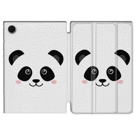 Housse Smart Cover Pour Samsung Galaxy Tab A8 (2022) 10.5 Animal Panda Blanc