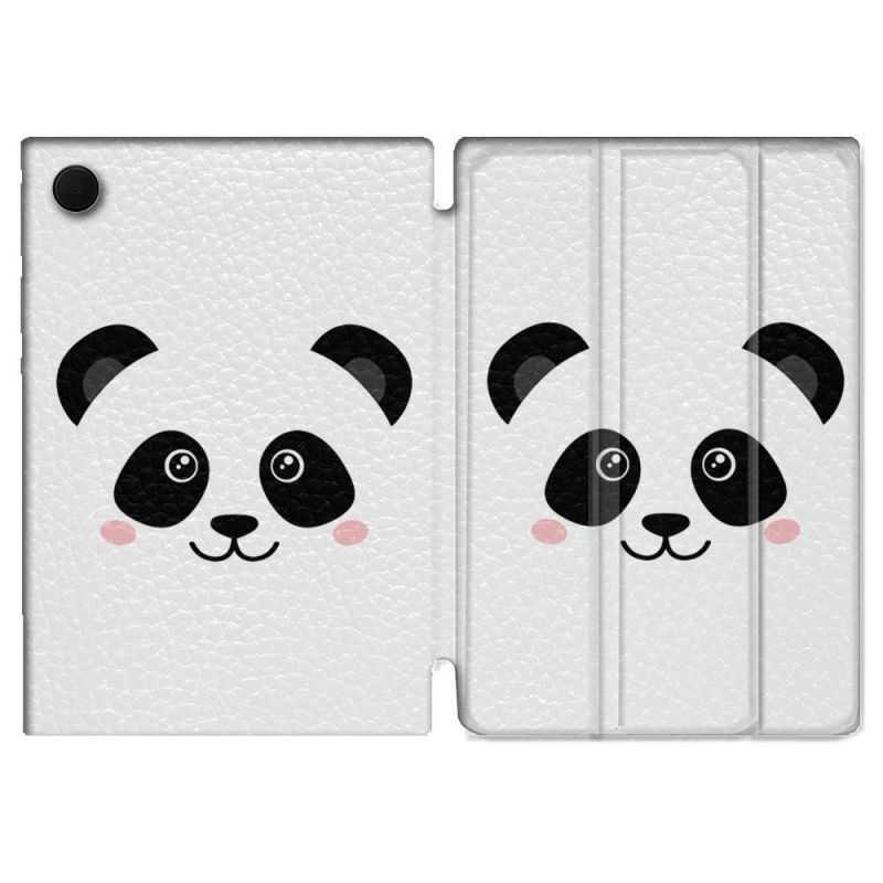 Housse Smart Cover Pour Samsung Galaxy Tab A8 (2022) 10.5 Animal Panda Blanc