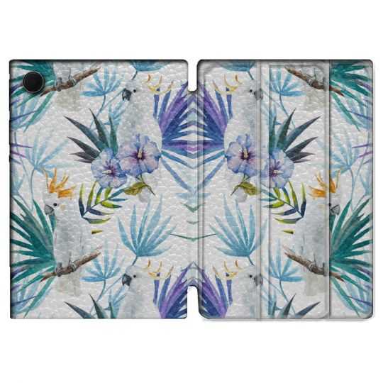 Housse Smart Cover Pour Samsung Galaxy Tab A8 (2022) 10.5 Animal Perroquet Peinture