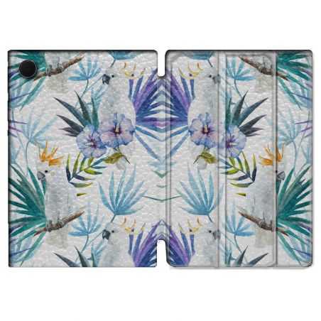 Housse Smart Cover Pour Samsung Galaxy Tab A8 (2022) 10.5 Animal Perroquet Peinture