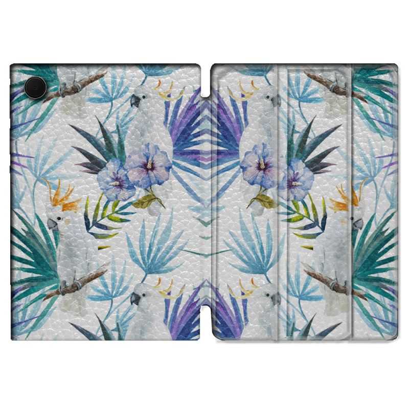 Housse Smart Cover Pour Samsung Galaxy Tab A8 (2022) 10.5 Animal Perroquet Peinture