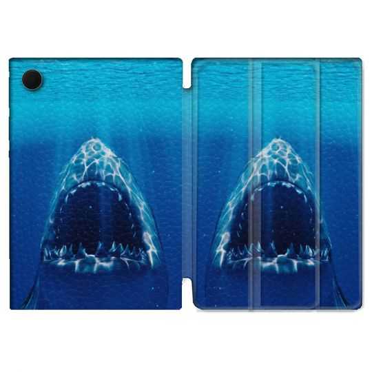 Housse Smart Cover Pour Samsung Galaxy Tab A8 (2022) 10.5 Animal Requin Dent