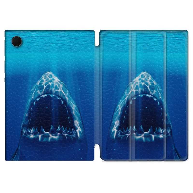 Housse Smart Cover Pour Samsung Galaxy Tab A8 (2022) 10.5 Animal Requin Dent