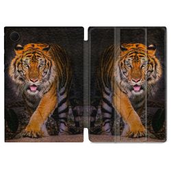 Housse Smart Cover Pour Samsung Galaxy Tab A8 (2022) 10.5 Animal Tigre Jungle