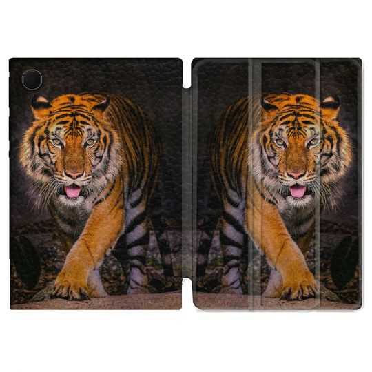 Housse Smart Cover Pour Samsung Galaxy Tab A8 (2022) 10.5 Animal Tigre Jungle