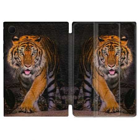 Housse Smart Cover Pour Samsung Galaxy Tab A8 (2022) 10.5 Animal Tigre Jungle