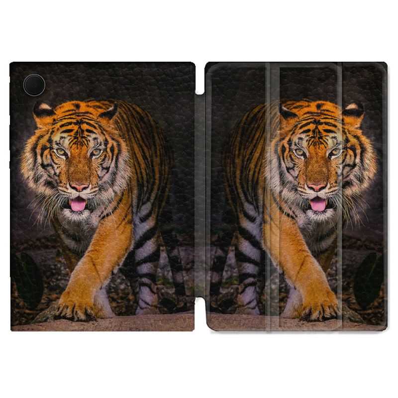 Housse Smart Cover Pour Samsung Galaxy Tab A8 (2022) 10.5 Animal Tigre Jungle