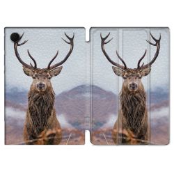 Housse Smart Cover Pour Samsung Galaxy Tab A8 (2022) 10.5 Chasse Chevreuil Montagne