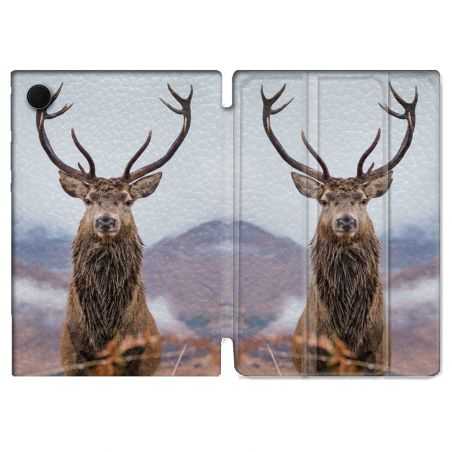 Housse Smart Cover Pour Samsung Galaxy Tab A8 (2022) 10.5 Chasse Chevreuil Montagne