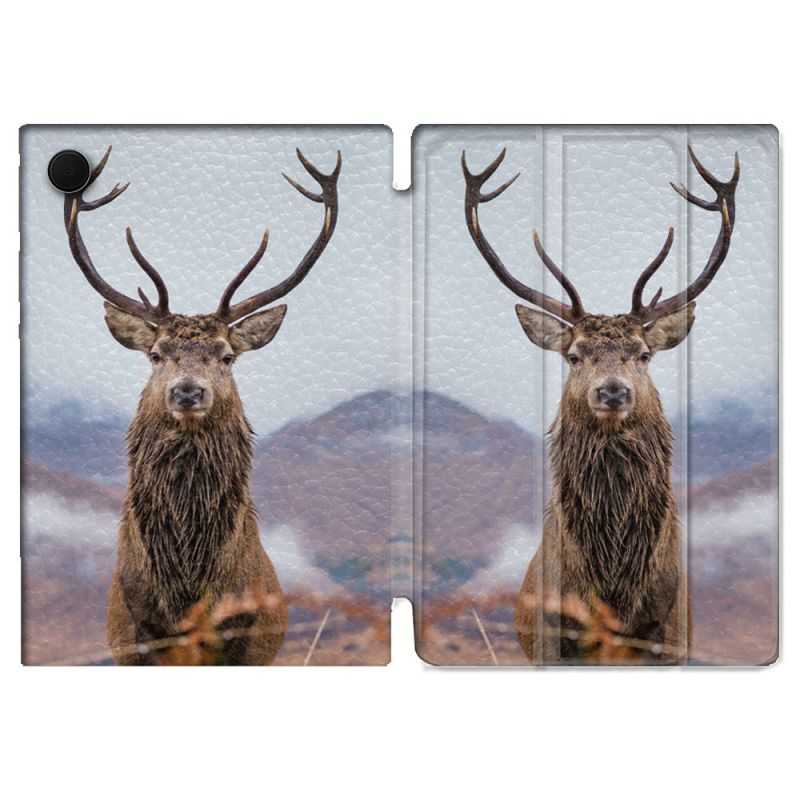 Housse Smart Cover Pour Samsung Galaxy Tab A8 (2022) 10.5 Chasse Chevreuil Montagne
