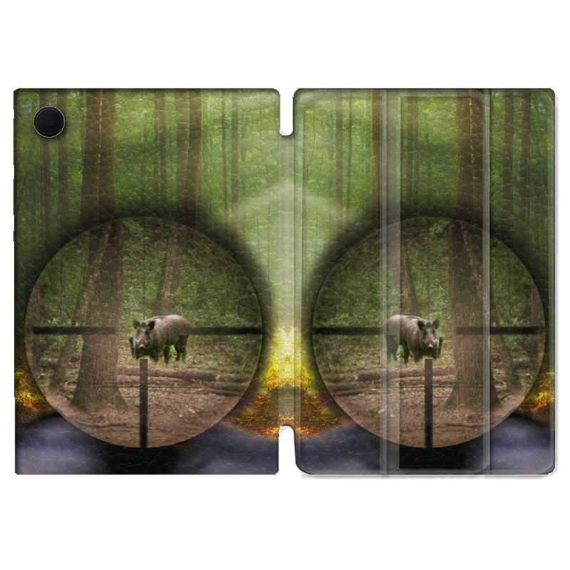 Housse Smart Cover Pour Samsung Galaxy Tab A8 (2022) 10.5 Chasse Sanglier Viseur