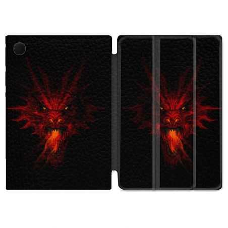 Housse Smart Cover Pour Samsung Galaxy Tab A8 (2022) 10.5 Fantastique Dragon Feu