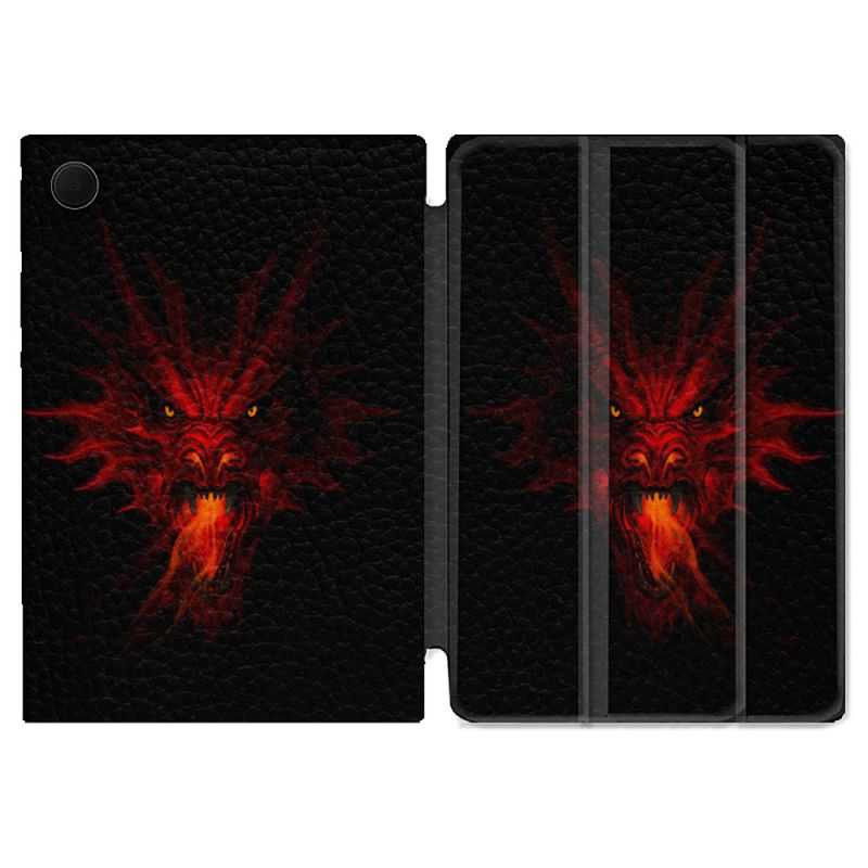 Housse Smart Cover Pour Samsung Galaxy Tab A8 (2022) 10.5 Fantastique Dragon Feu