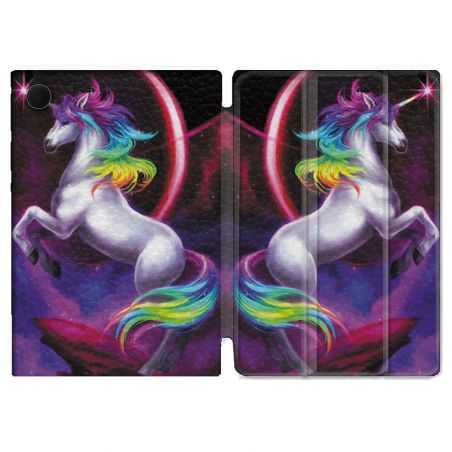 Housse Smart Cover Pour Samsung Galaxy Tab A8 (2022) 10.5 Fantastique Licorne Arc en ciel