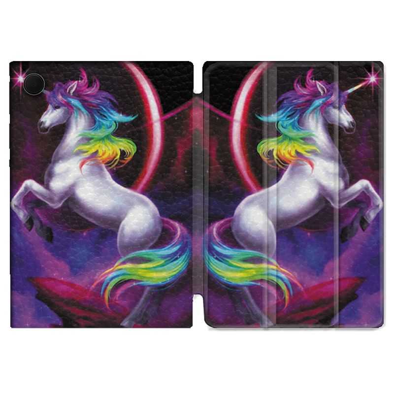 Housse Smart Cover Pour Samsung Galaxy Tab A8 (2022) 10.5 Fantastique Licorne Arc en ciel