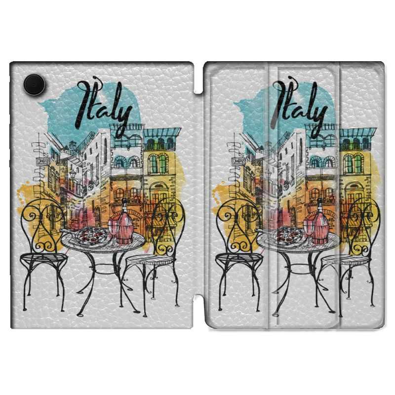 Housse Smart Cover Pour Samsung Galaxy Tab A8 (2022) 10.5 Voyage Italie Vintage