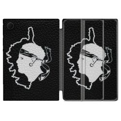 Housse Smart Cover Pour Samsung Galaxy Tab A8 (2022) 10.5 Voyage Corse Noir