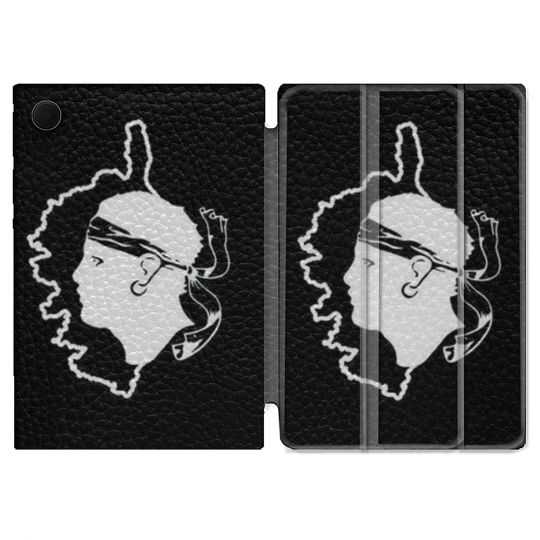 Housse Smart Cover Pour Samsung Galaxy Tab A8 (2022) 10.5 Voyage Corse Noir