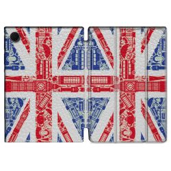 Housse Smart Cover Pour Samsung Galaxy Tab A8 (2022) 10.5 Voyage Angleterre Blanc