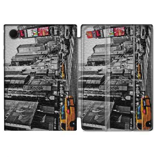 Housse Smart Cover Pour Samsung Galaxy Tab A8 (2022) 10.5 Voyage Amerique USA New York Taxi
