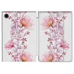 Housse Smart Cover Pour Samsung Galaxy Tab A8 (2022) 10.5 Fleur Eclosion