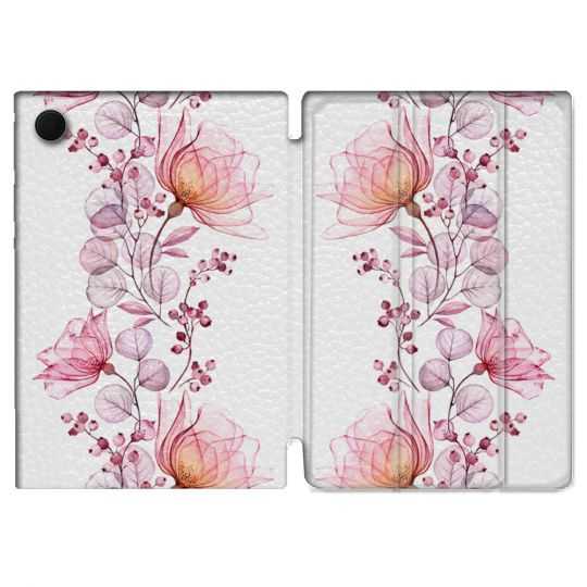 Housse Smart Cover Pour Samsung Galaxy Tab A8 (2022) 10.5 Fleur Eclosion