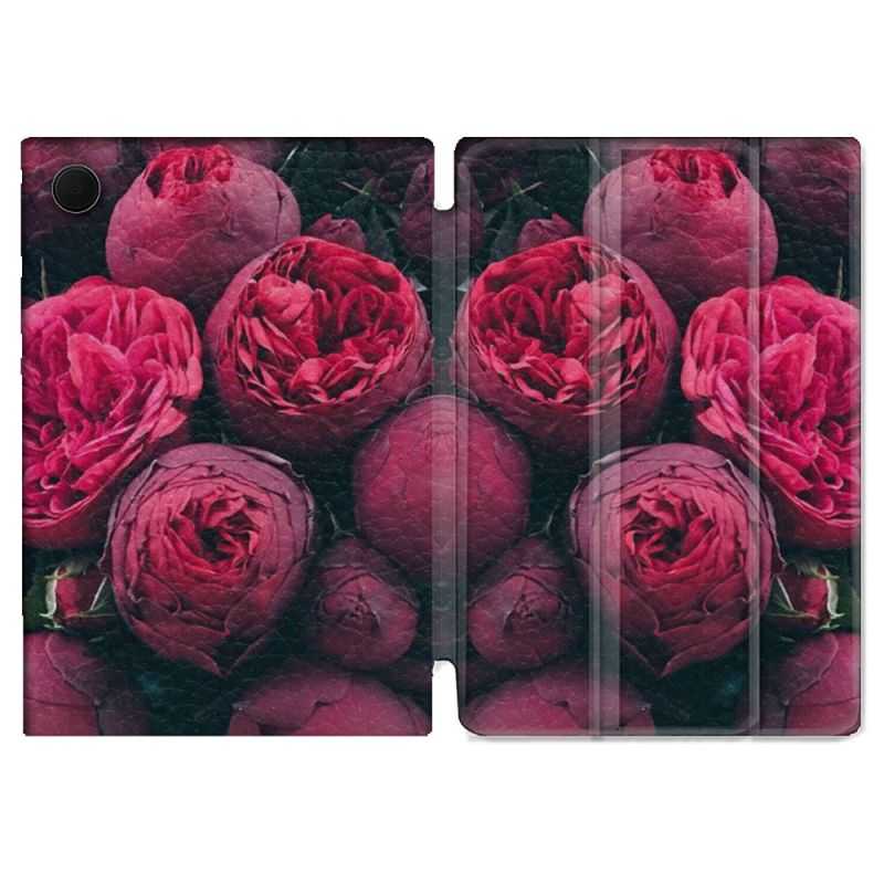 Housse Smart Cover Pour Samsung Galaxy Tab A8 (2022) 10.5 Fleur Pivoine