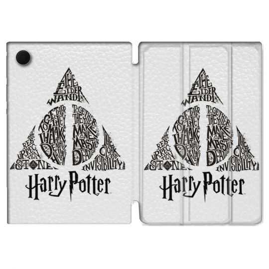 Housse Smart Cover Pour Samsung Galaxy Tab A8 (2022) 10.5 Harry Potter Hollows triangle Blanc