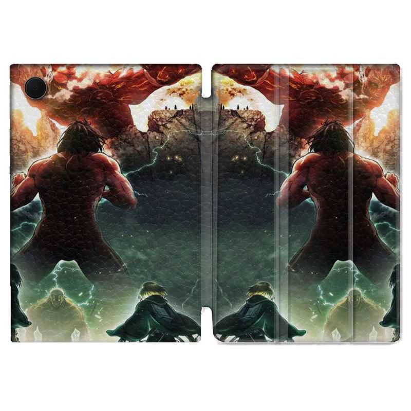 Housse Smart Cover Pour Samsung Galaxy Tab A8 (2022) 10.5 Manga Attaque Titans Combat