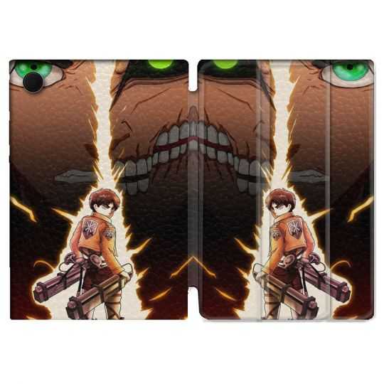 Housse Smart Cover Pour Samsung Galaxy Tab A8 (2022) 10.5 Manga Attaque Titans Eren Eclair
