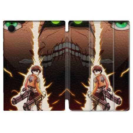 Housse Smart Cover Pour Samsung Galaxy Tab A8 (2022) 10.5 Manga Attaque Titans Eren Eclair