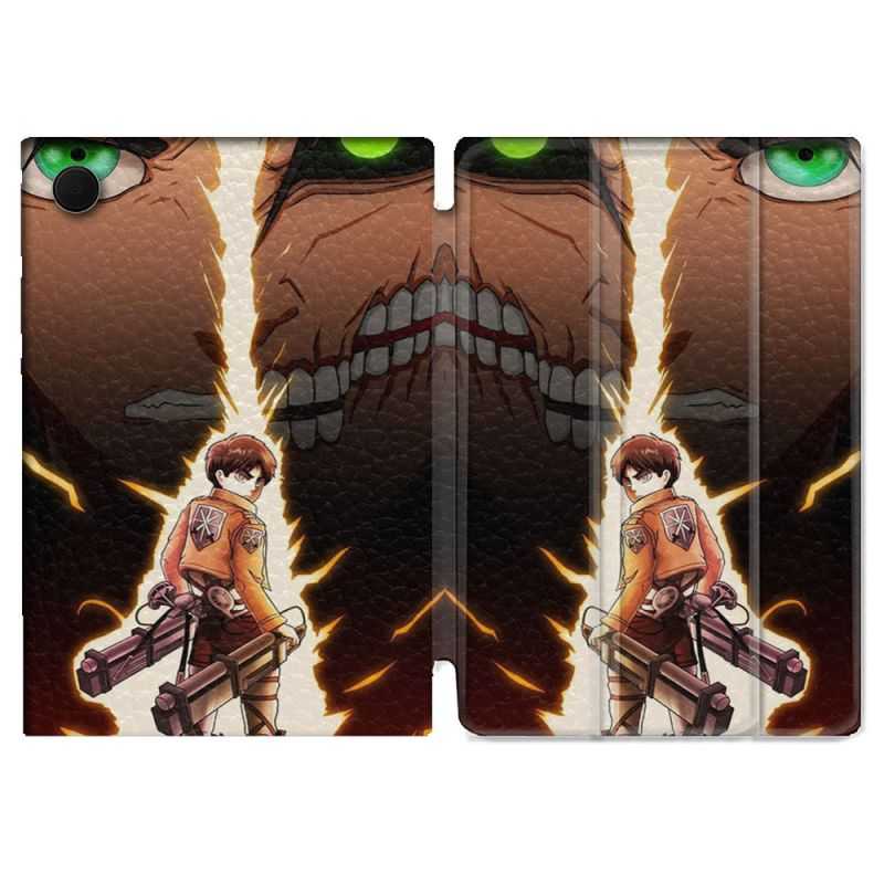 Housse Smart Cover Pour Samsung Galaxy Tab A8 (2022) 10.5 Manga Attaque Titans Eren Eclair