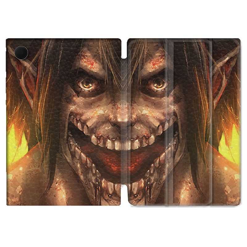 Housse Smart Cover Pour Samsung Galaxy Tab A8 (2022) 10.5 Manga Attaque Titans Eren Titan