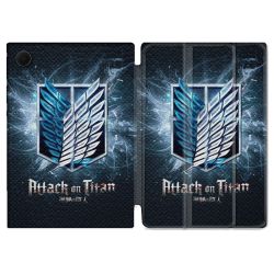 Housse Smart Cover Pour Samsung Galaxy Tab A8 (2022) 10.5 Manga Attaque Titans Noir