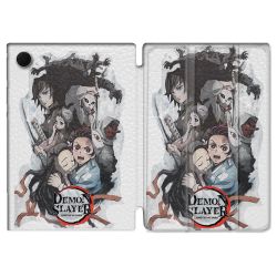 Housse Smart Cover Pour Samsung Galaxy Tab A8 (2022) 10.5 Manga Demon Slayer Blanc
