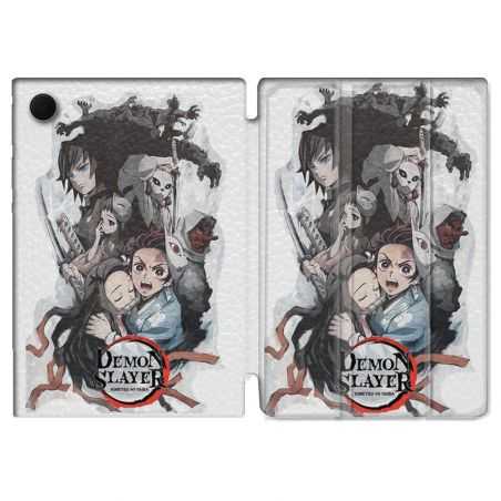 Housse Smart Cover Pour Samsung Galaxy Tab A8 (2022) 10.5 Manga Demon Slayer Blanc