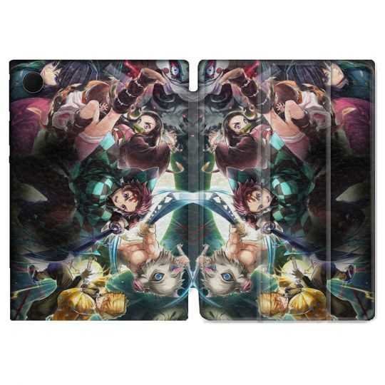Housse Smart Cover Pour Samsung Galaxy Tab A8 (2022) 10.5 Manga Demon Slayer Groupe