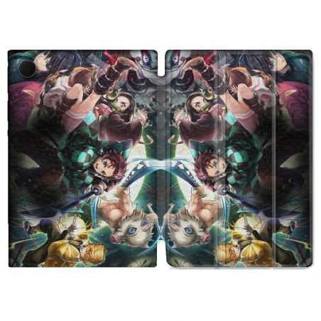 Housse Smart Cover Pour Samsung Galaxy Tab A8 (2022) 10.5 Manga Demon Slayer Groupe