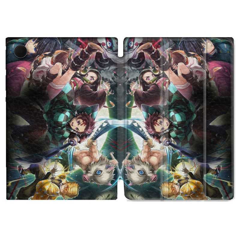 Housse Smart Cover Pour Samsung Galaxy Tab A8 (2022) 10.5 Manga Demon Slayer Groupe