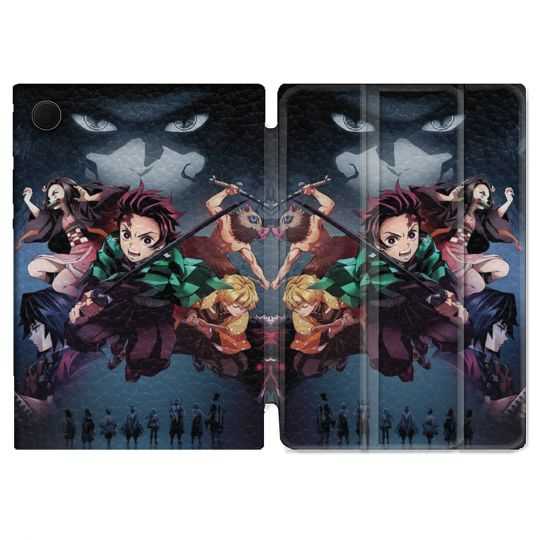 Housse Smart Cover Pour Samsung Galaxy Tab A8 (2022) 10.5 Manga Demon Slayer Noir