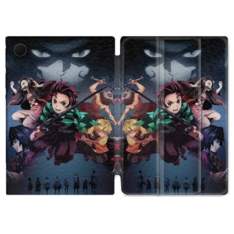 Housse Smart Cover Pour Samsung Galaxy Tab A8 (2022) 10.5 Manga Demon Slayer Noir