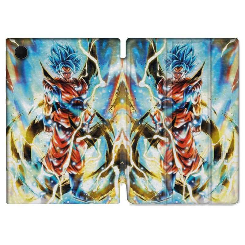 Housse Smart Cover Pour Samsung Galaxy Tab A8 (2022) 10.5 Manga Dragon Ball Sangoku Blanc
