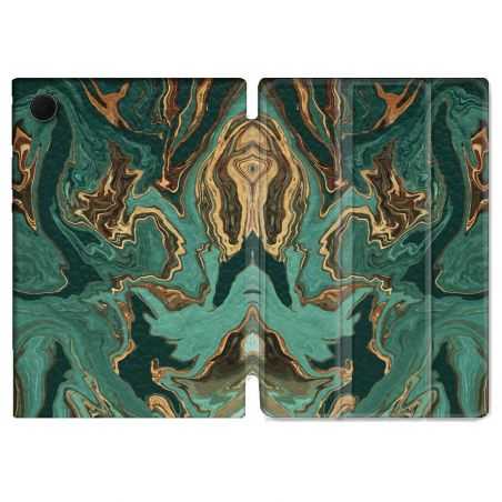 Housse Smart Cover Pour Samsung Galaxy Tab A8 (2022) 10.5 Texture Marbre Vert