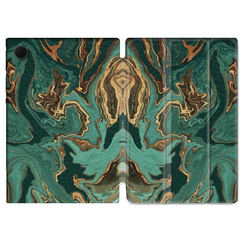 Housse Smart Cover Pour Samsung Galaxy Tab A8 (2022) 10.5 Texture Marbre Vert
