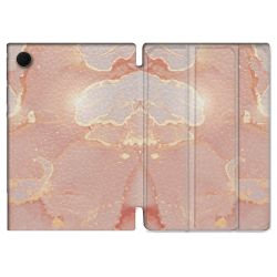 Housse Smart Cover Pour Samsung Galaxy Tab A8 (2022) 10.5 Texture Marbre Rose