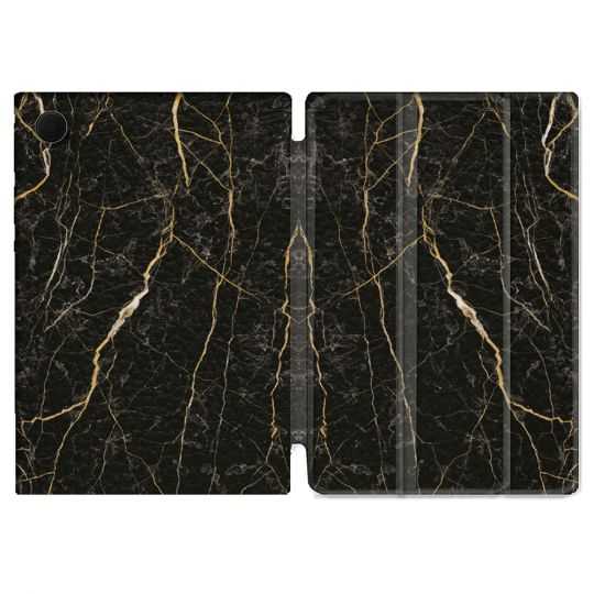 Housse Smart Cover Pour Samsung Galaxy Tab A8 (2022) 10.5 Texture Marbre Noir